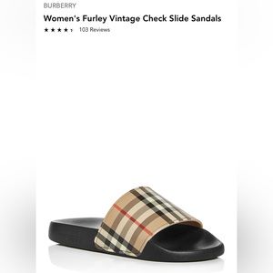 BURBERRY Women's Furley Vintage Check Slide Sandals